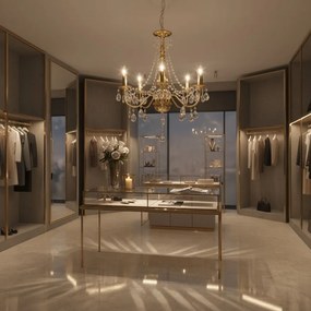 Toolight Toolight, stropné svietidlo 5xE14, EBT015-5CP, zlatá, OSW-01230