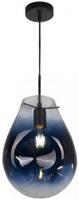 PLX Dizajnové závesné osvetlenie PORTLAND, 1xE27, 60W, tmavo modré sklo