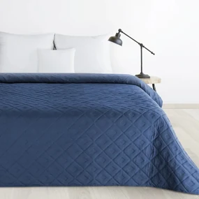 Jednoduchý a elegantný prehoz na posteľ - modrý Šírka: 170 cm | Dĺžka: 210 cm