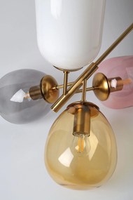 Toolight Toolight, Stropné svietidlo zo skla viacfarebné E14 60W APP436-4C, OSW-00565