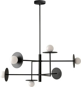 Toolight Toolight, stropné svietidlo 6xG9 APP1668-6CP, čierna matná, OSW-05708