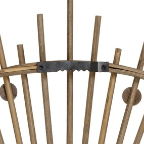 Nástenné zrkadlo s bambusovým rámom ø 70 cm Sol – Ixia