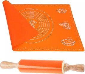 PRAJO Silikonová sada Kinghoff na těsto vál 60x40cm + váleček