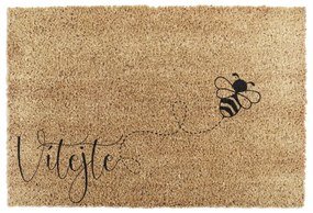 Rohožka z prírodného kokosového vlákna ARTS Doormats Včela, 40 x 60 cm