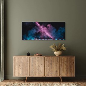 Obraz - Ružovo-modrý dym (120x50 cm)
