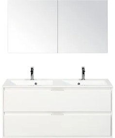 Kúpeľňová zostava Sanox Porto 120 cm mramor skrinka 2 zásuvky biela