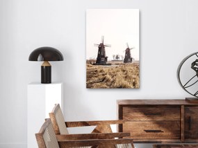 Artgeist Obraz - Wooden Windmill (1 Part) Vertical Veľkosť: 60x90, Verzia: Na talianskom plátne