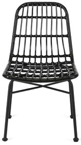 Záhradná stolička Wendats (čierna) . Akcia -20%. Vlastná spoľahlivá doprava až k Vám domov. 1119311