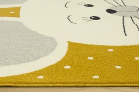 Detský koberec LUNA KIDS 534221/89955 - Myška, horčicový
