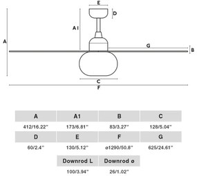 FARO 34301-11L - Stropný ventilátor PALMA 1xE27/15W/230V hnedý pr. 129 cm IP44 + diaľkové ovládanie