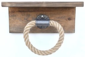 Držiak uterákov s policou BORURAF 14x30 cm smrek