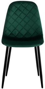 Jedálenská stolička ORLANDO zamatová, tmavozelená