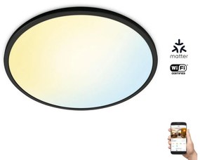 WiZ - LED Stmievateľné stropné svietidlo SUPERSLIM LED/22W/230V čierna Wi-Fi