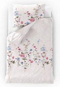 Kvalitex Bavlnené obliečky Delux Lúka ružová, 140 x 220 cm, 70 x 90 cm, 140 x 220 cm, 70 x 90 cm