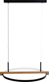 Toolight Toolight, LED stropné svietidlo 60cm + diaľkové ovládanie APP1530-CP, čierna-hnedá, OSW-05660