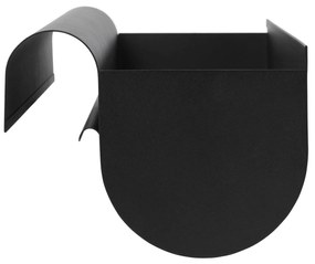 Ferm Living Závesný kvetináč na balkón Uma Black Small