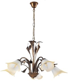 ONLI - Luster na reťazi LUCREZIA 5xE14/6W/230V bronzová