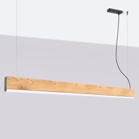 Závesné LED svietidlo Lykke 150, 1x LED 36w, 3000k, drevo
