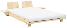 Dvojlôžková posteľ z borovicového dreva s roštom v prírodnej farbe 160x200 cm Social Bed – Karup Design