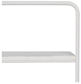 Biela poschodová kovová polica 51 cm – Ixia