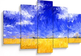 Obraz - Olejomaľba, Zlaté pole (150x105 cm)