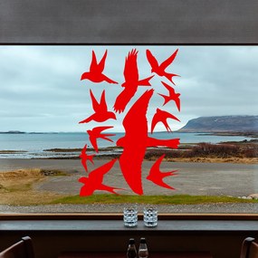 Veselá Stena Samolepka na stenu na stenu Vtáci Farba: čierna