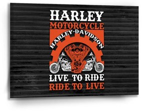 Sablio Obraz Harley-Davidson Live to ride, ride to live - 90x60 cm