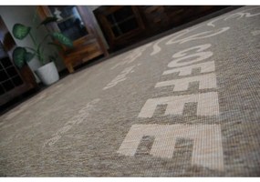 *Kusový koberec Nápisy hnedý 2 160x230cm