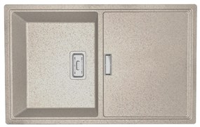 Laveo Tonga, 1-komorový granitový drez 800x500x190 mm, béžová, LAV-SPT_411Y