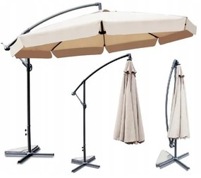 TRENDIE Záhradný slnečník Summer - tmavo béžový 300cm