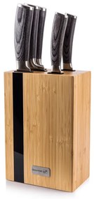Sada nožov G21 Gourmet Rustic 5 ks + bambusový blok 6002237