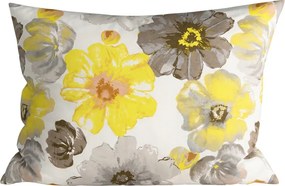 Súprava 2 ks dekoračných obliečok na vankúš z mikrovlákna FEONELLE 50x70 cm, žlto-sivá