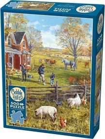 Cobble Hill Puzzle Rodinná farma 500 dielikov