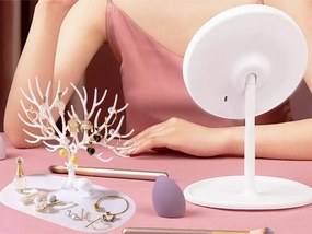 VERK GROUP Organizér a stojan na šperky, šperkovnica, JELEN - BIELY