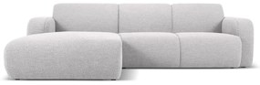 Svetlosivá rohová pohovka z textílie bouclé (ľavý roh) Molino – Micadoni Home
