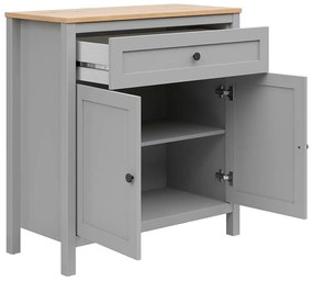 Komoda BRW Salga 2 (arktická sivá + dub artisan) . Vlastná spoľahlivá doprava až k Vám domov. 1098466