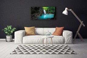 Obraz na plátne Jazero vodopád príroda 125x50 cm