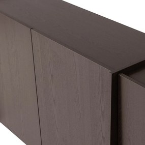 Tmavohnedá komoda v dekore jaseňa 200x85x44 cm Brock – WOOOD