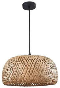 Polux Luster na lanku KORFU 1xE27/20W/230V pr. 38 cm bambus SA2174