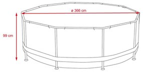 Bazén Planet Pool Frame 3,66 x 0,99 m Ratan