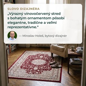 Angel Carpet, Kusový koberec Sultan 12 Red, 160x230, červená, kancelária