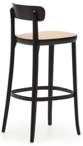 Čierna barová stolička v dekore jaseňa 99 cm Romane – Kave Home