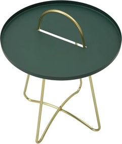 Odkladací stolík Grent 45 cm zlatý/zelený