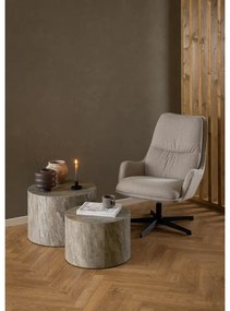 Sivé okrúhle konferenčné stolíky v dekore kameňa v súprave 2 ks ø 58 cm Dice – Actona