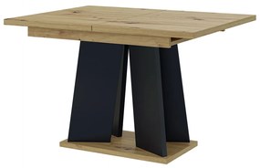 Jedálenský stôl Mulnu (artisan + čierna) (pre 4 až 6 osôb). Akcia -20%. Vlastná spoľahlivá doprava až k Vám domov. 1055223