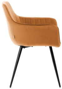 Jedálenská stolička ANDRE zamatová karamelová 847313