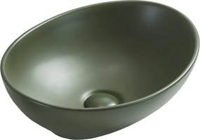 Mexen Elza, umývadlo na dosku 40x34 cm, tmavo zelená matná, 21014043