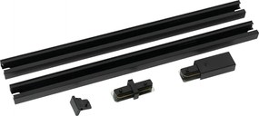 Moderný 1-fázový koľajnicový systém čierny 50 cm Sada 2 - Iconic