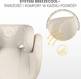 Autosedačka CARETERO BREEZY FIX GREY (100-150cm)