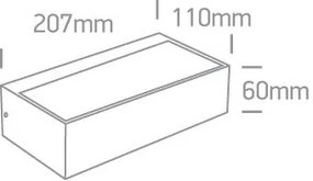 Moderné svietidlo ONE LIGHT ext. nástenné svietidlo 67362C/W/W